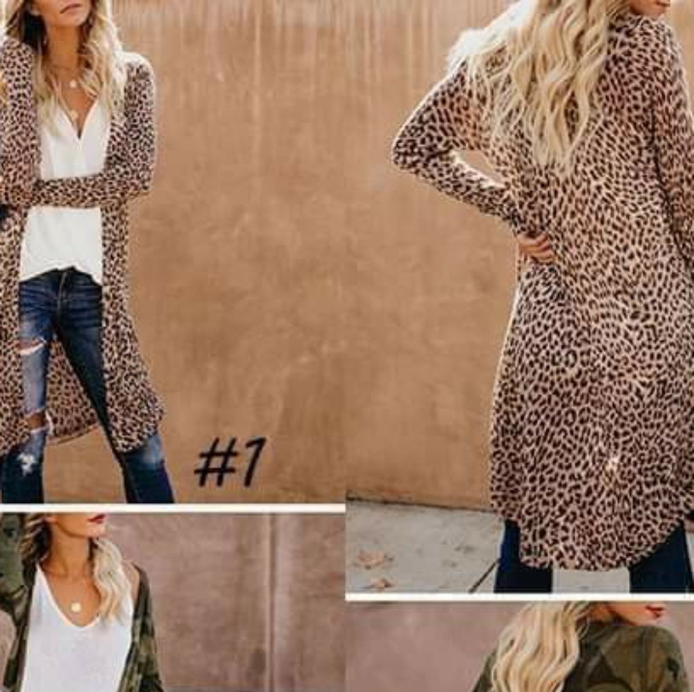 Cheetah Long Sleeve Thin Cardigan